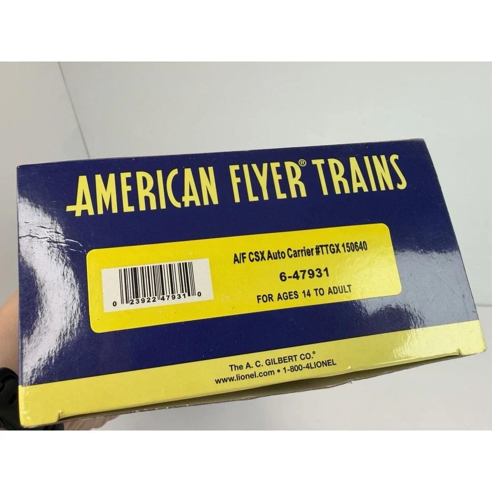 American Flyer 6-47931 CSX Auto Carrier #TTGX 150640 / S Gauge / open box